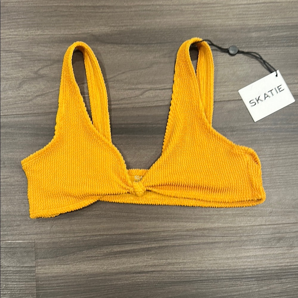 Skatie Twiggy Mustard Bikini Top